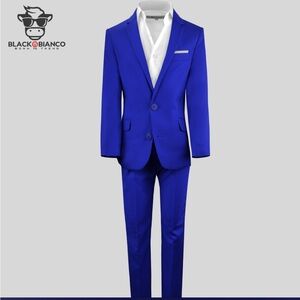 Black N’ Bianco Toddler 2T Slim Fit Blue Suit